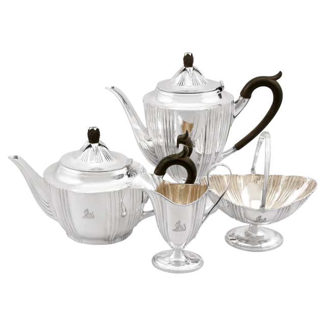 Monumental Handarbeit Sterling Silver 6 Piece Tea Service at 1stDibs ...
