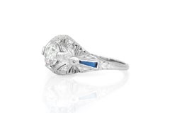 Antique Edwardian 1910s 1.20 Carat Old European Cut Diamond Engagement Ring