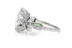 Antique Edwardian 1910s 1.30 Carat Old European Cut Diamond Engagement Ring