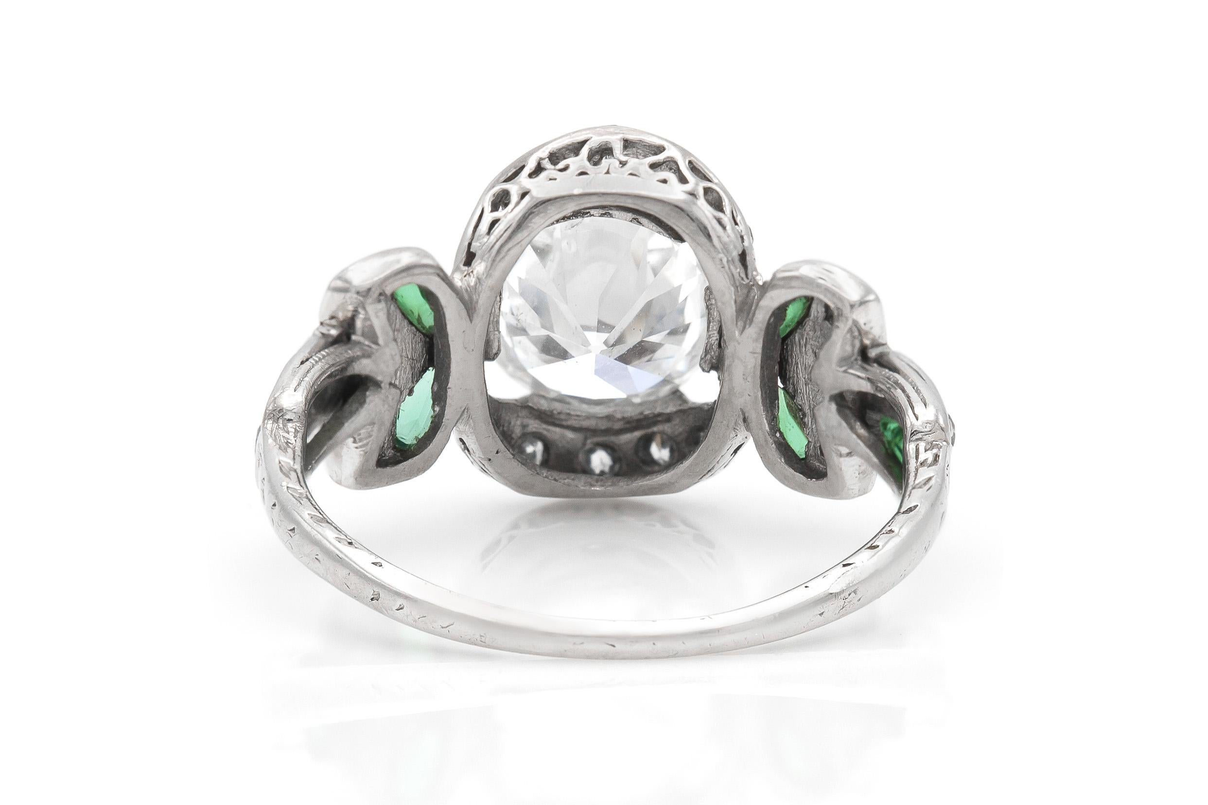 Édouardien Bague de fiançailles édouardienne ancienne des années 1910 avec diamant taille européenne ancienne de 1,30 carat en vente