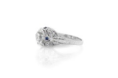 Antique Edwardian 1910s 2.37 Carat Old Mine Cut Diamond Engagement Ring