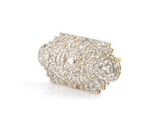 Antique Edwardian 1910s 2.80 Carat Old Mine Cut Diamond Brooch
