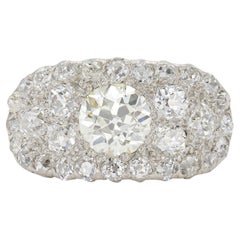 Anello di diamanti antico edoardiano del 1910 da 3,30 carati