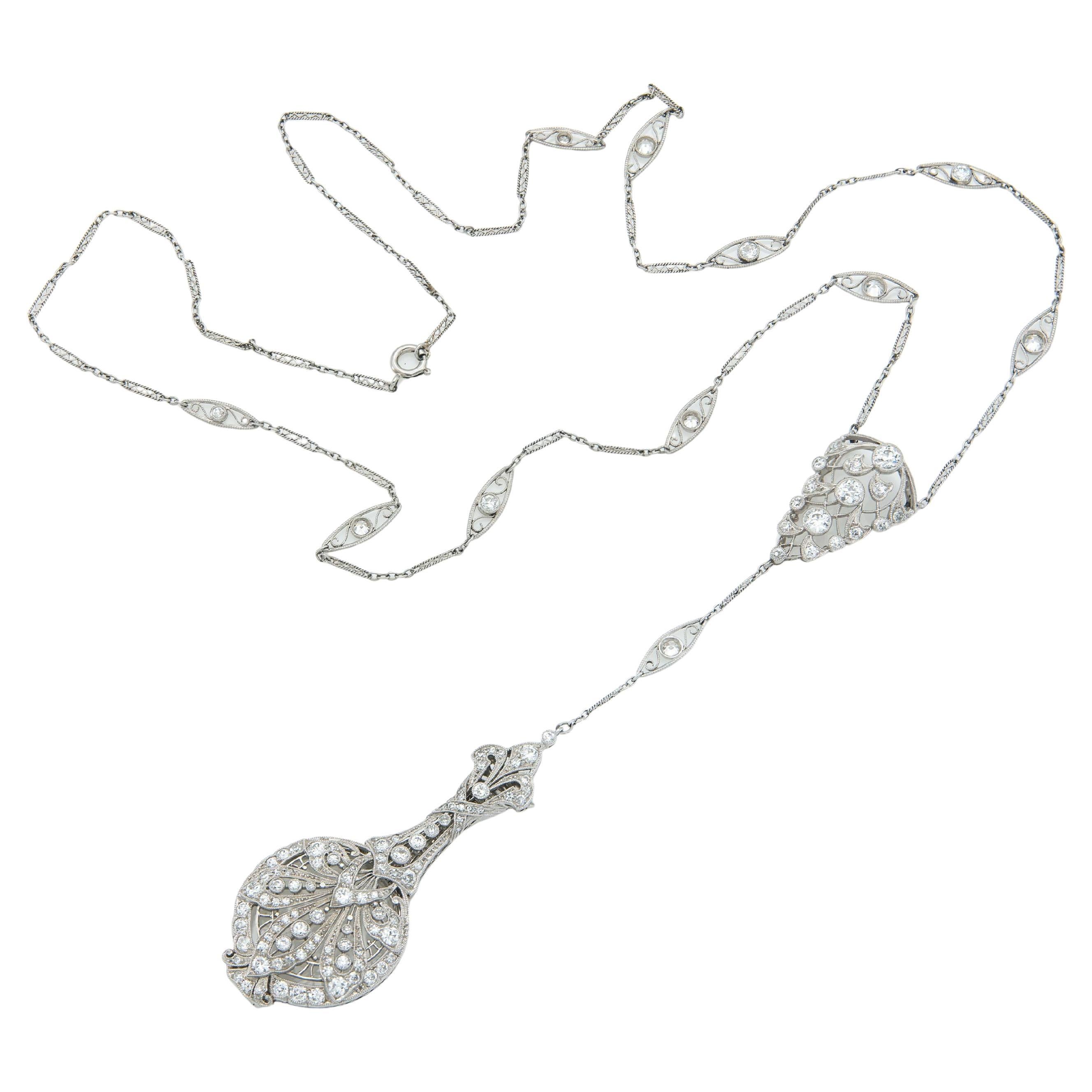 Antique Edwardian 1910s Diamond Lorgnette