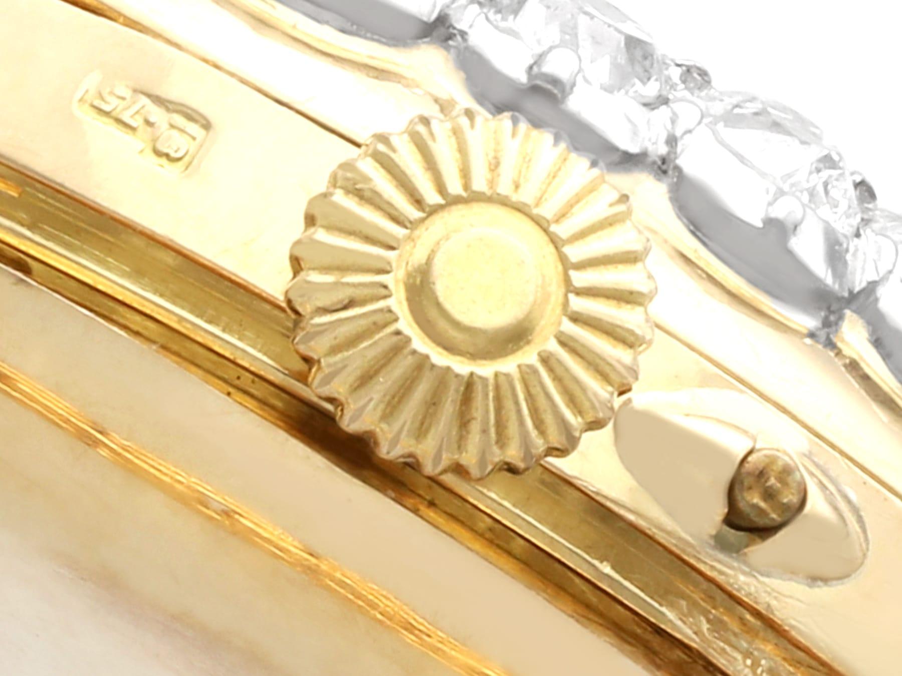 Antike Edwardian 2,75 Karat Diamant und 18k Gelbgold Cocktail Uhr 1909 8