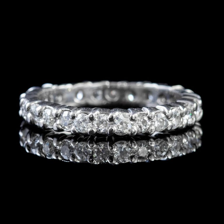 Antique Edwardian 2ct Diamond Full Eternity Ring in 18ct Gold, circa ...