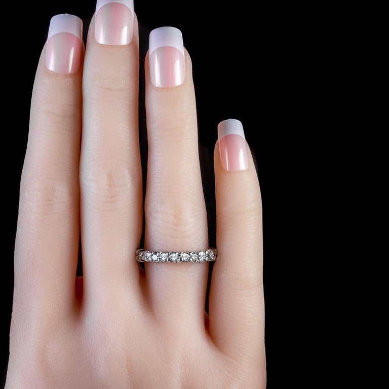 Full Ring Antique Edwardian 2ct Diamond Full Eternity Ring in 18ct Gold, circa ...