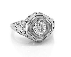 Antique Edwardian .65 Carat Diamond Gold Engagement Ring