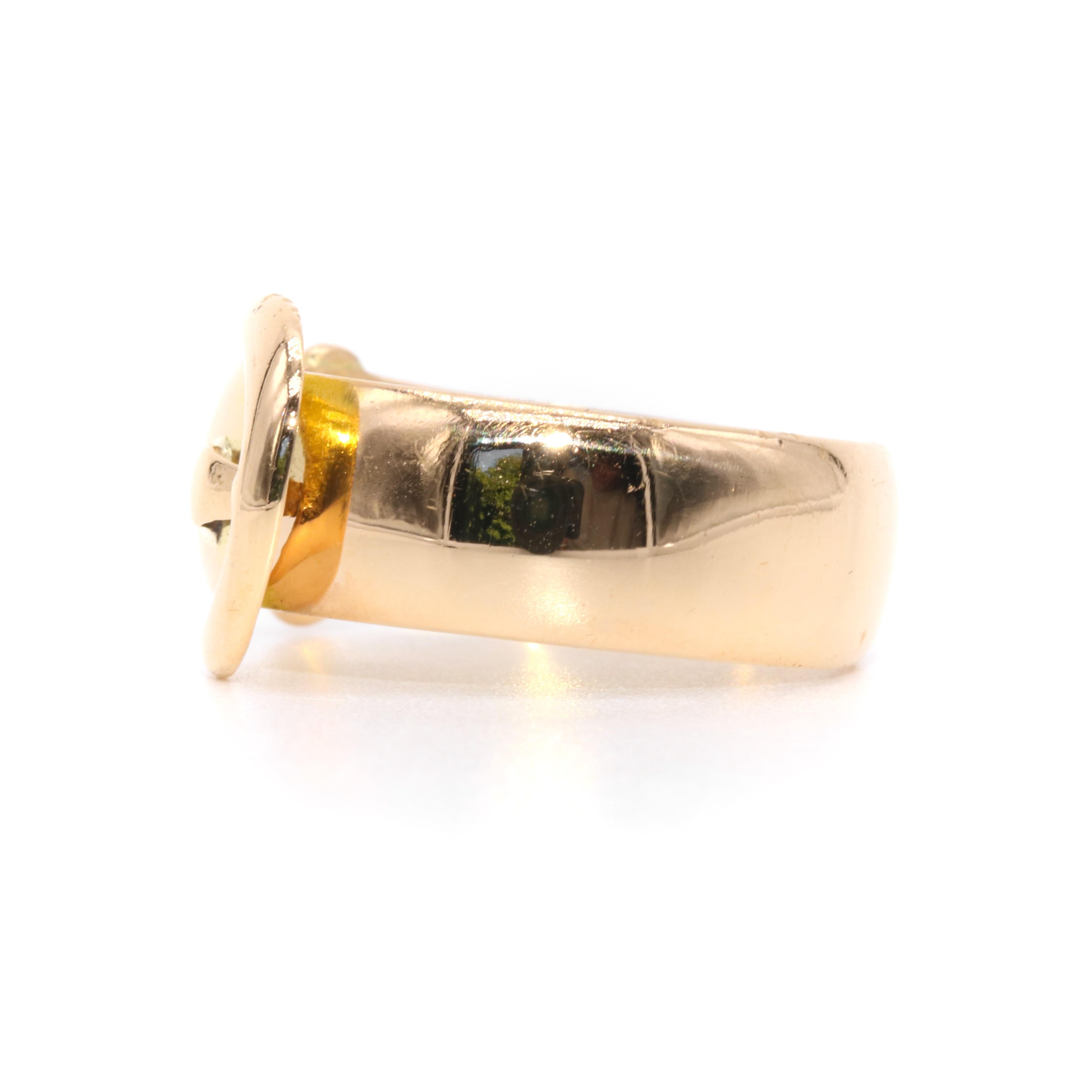 Antiguo anillo eduardiano de hebilla conmemorativa de la 1ª Guerra Mundial de 7 g en oro amarillo de 18 quilates en venta 1