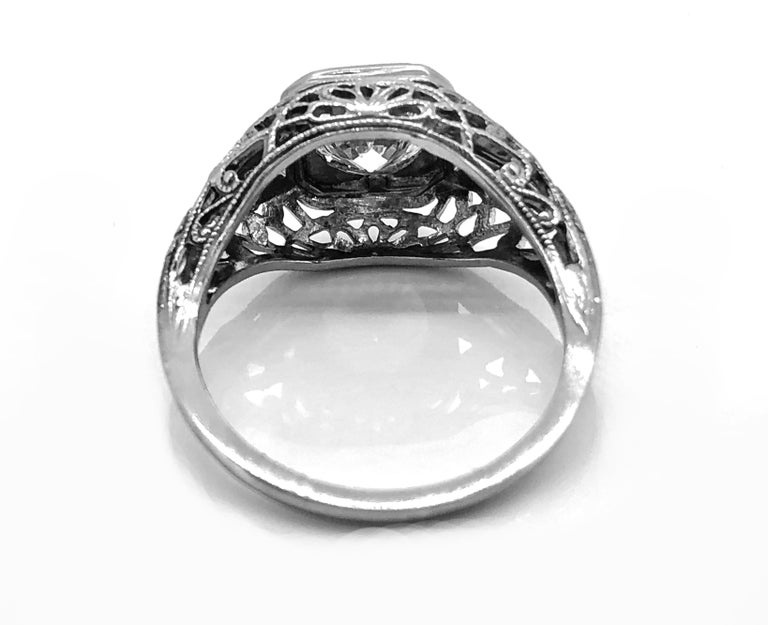  Antique  Edwardian 90 Carat Diamond Gold Engagement  Ring  