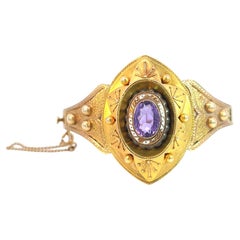 Antique Edwardian Amethyst Bangle