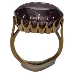 Antique Edwardian Amethyst East West Ring