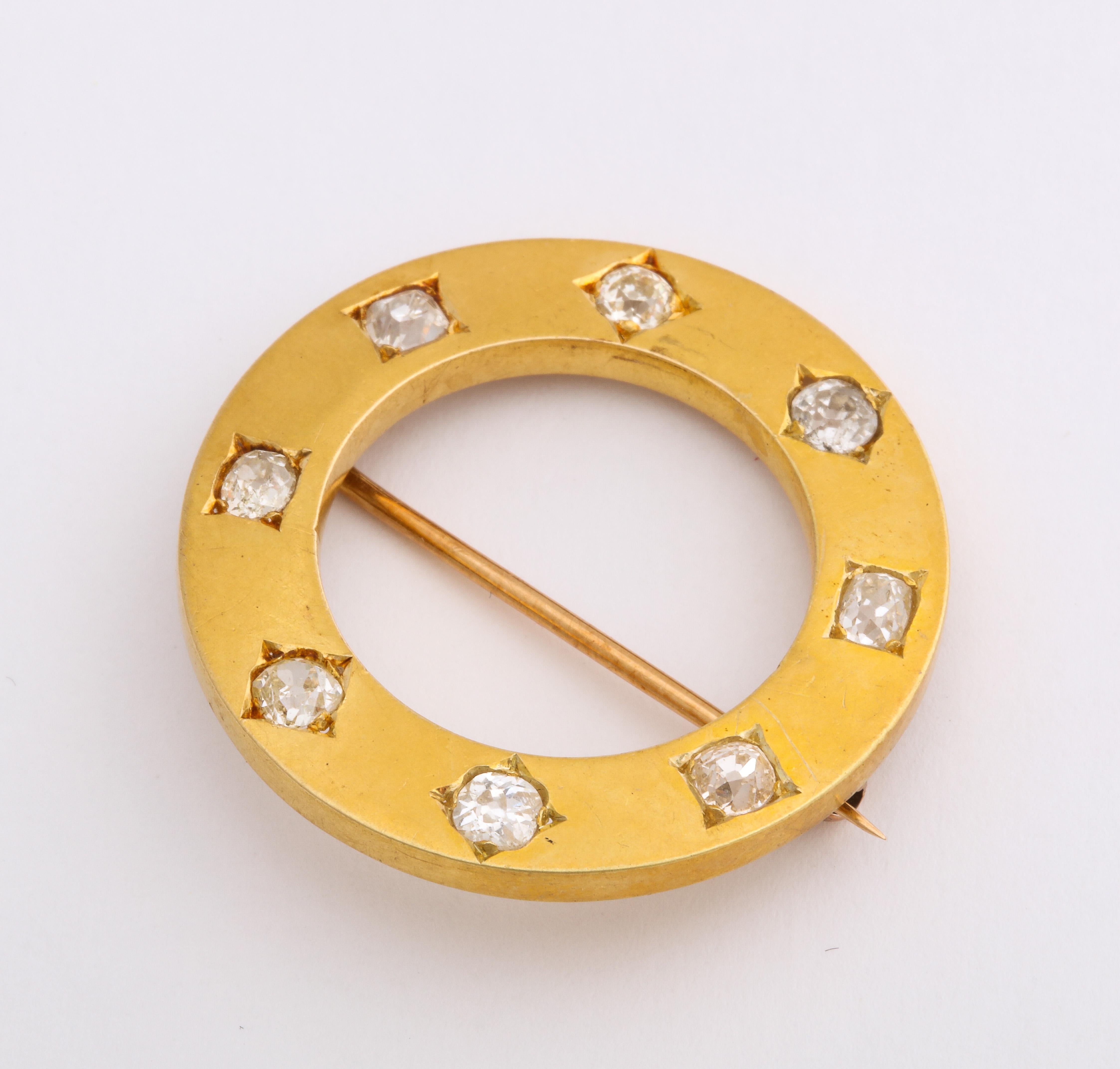 Antique Edwardian and Victorian Gold and Diamond Brooch Collection In Excellent Condition For Sale In Stamford, CT