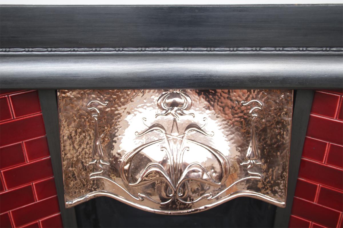copper fireplace canopy