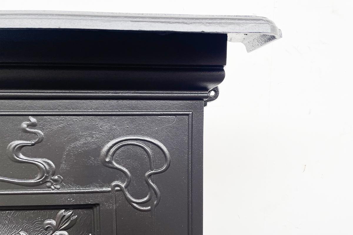 19th Century Antique Edwardian Art Nouveau cast iron combination fireplace