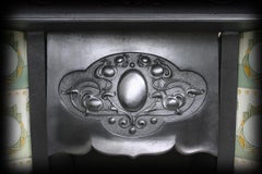 Antique Edwardian Art Nouveau Large Combination Grate