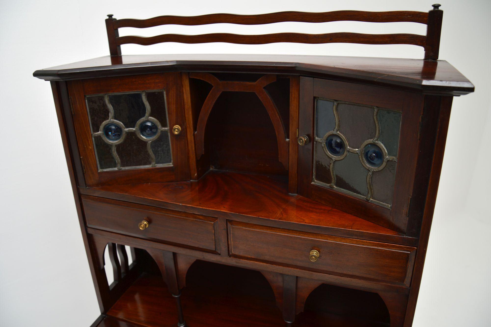 Antique Edwardian Arts & Crafts Mahogany Writing Bureau 6