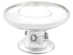 Antique Edwardian Arts & Crafts Style Sterling Silver Bon Bon Dish
