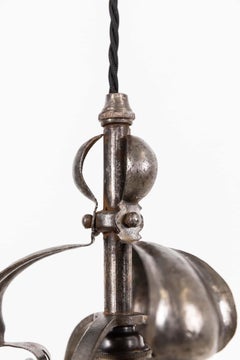 Ancienne lampe suspendue en verre Vaseline, A.I.C. C.1900