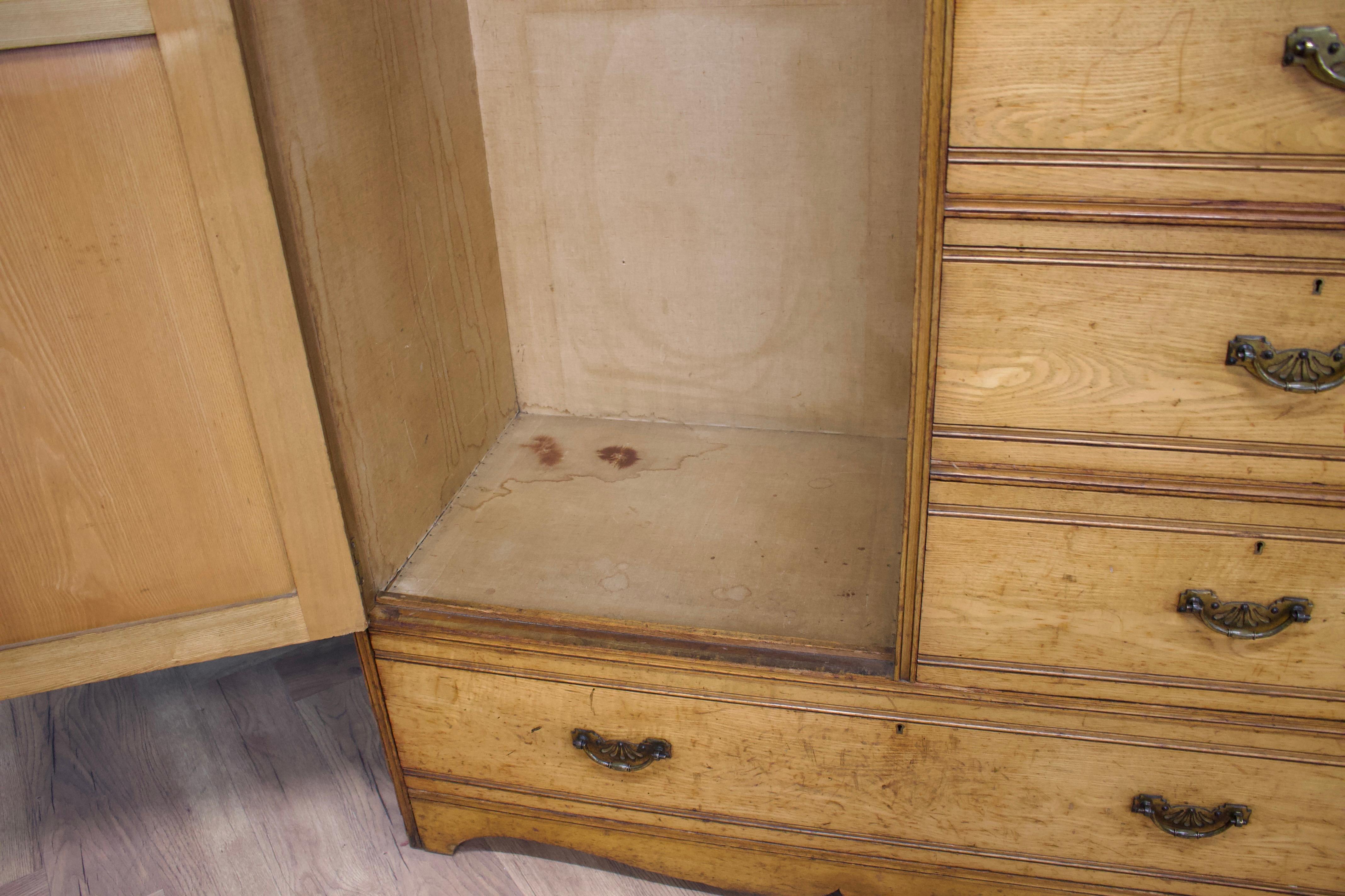Antike Edwardian Esche Compactum Kombination Beaconsfield Kleiderschrank, 1900s im Angebot 4
