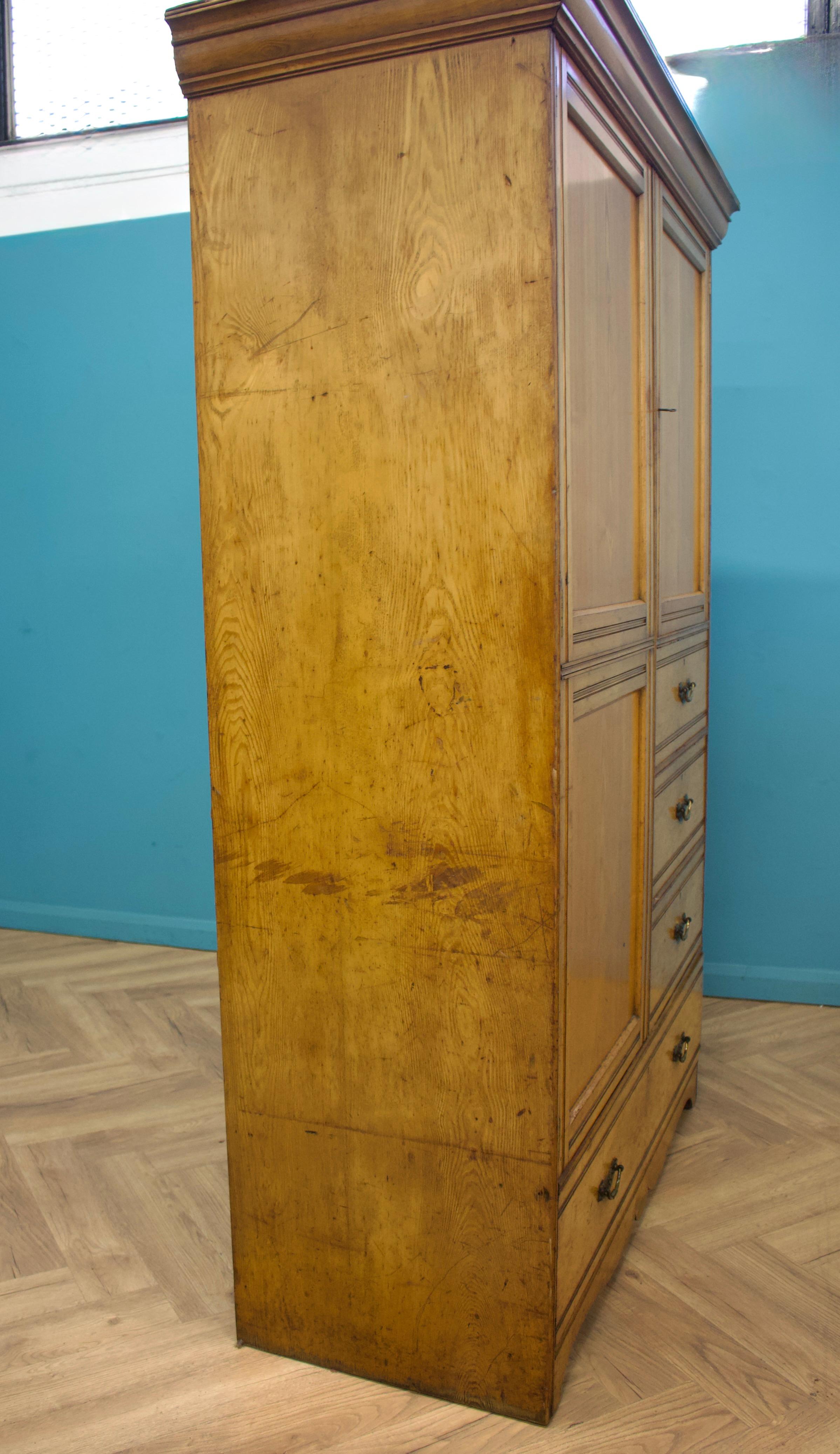 Antike Edwardian Esche Compactum Kombination Beaconsfield Kleiderschrank, 1900s im Angebot 6
