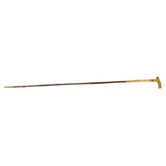 Ancienne épée / canne de marche édouardienne en bambou et bronze doré, Londres 1900