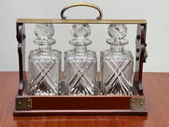 Antique Edwardian Betjemann’s Crystal Tantalus, Early 20th c.