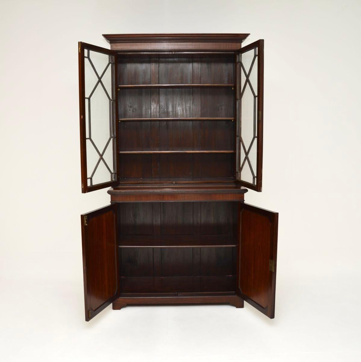 British Antique Edwardian Bookcase / Display Cabinet