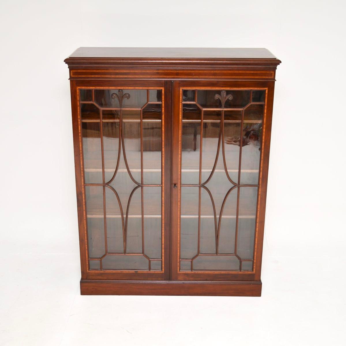 British Antique Edwardian Bookcase For Sale