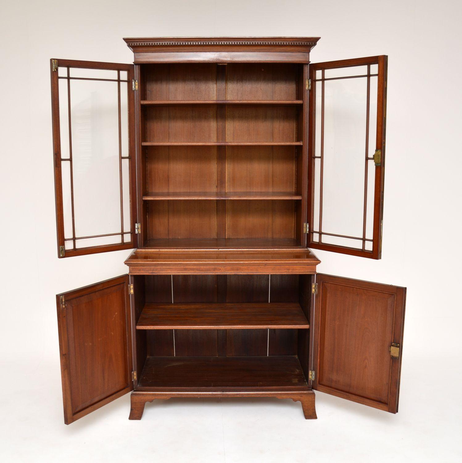 Sheraton Antique Edwardian Bookcase For Sale