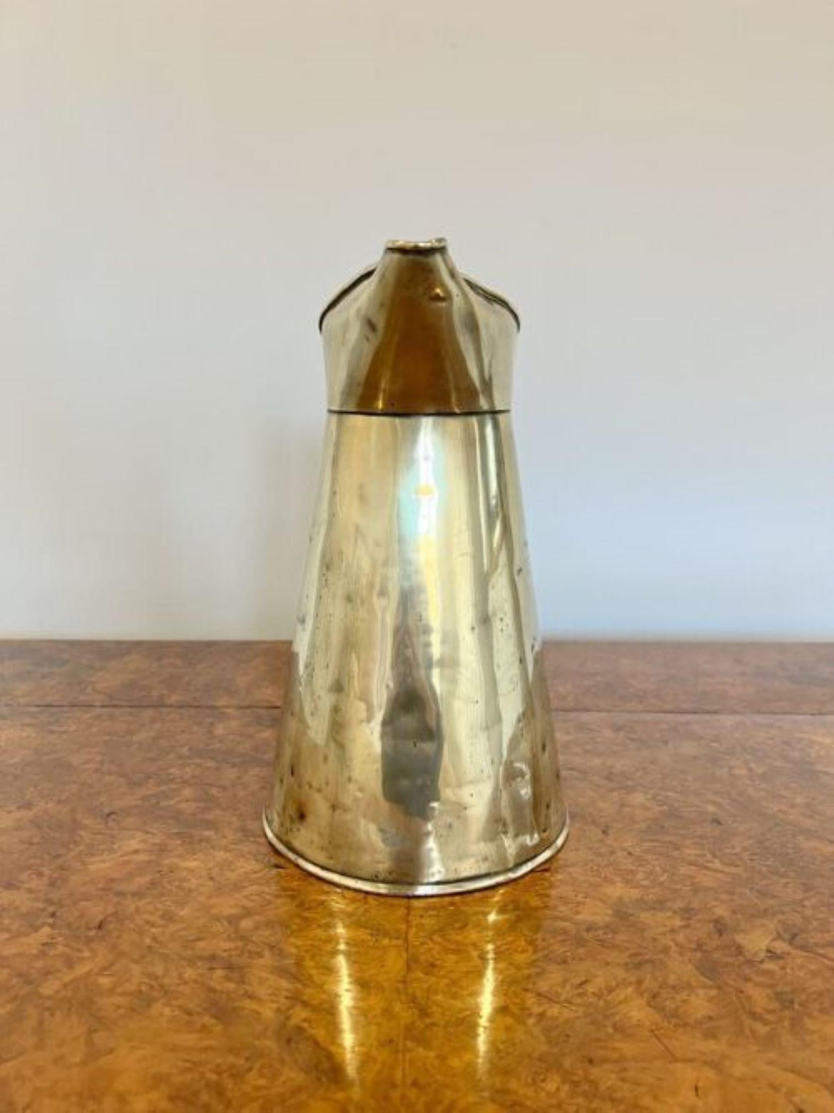 Brass Antique Edwardian brass jug For Sale