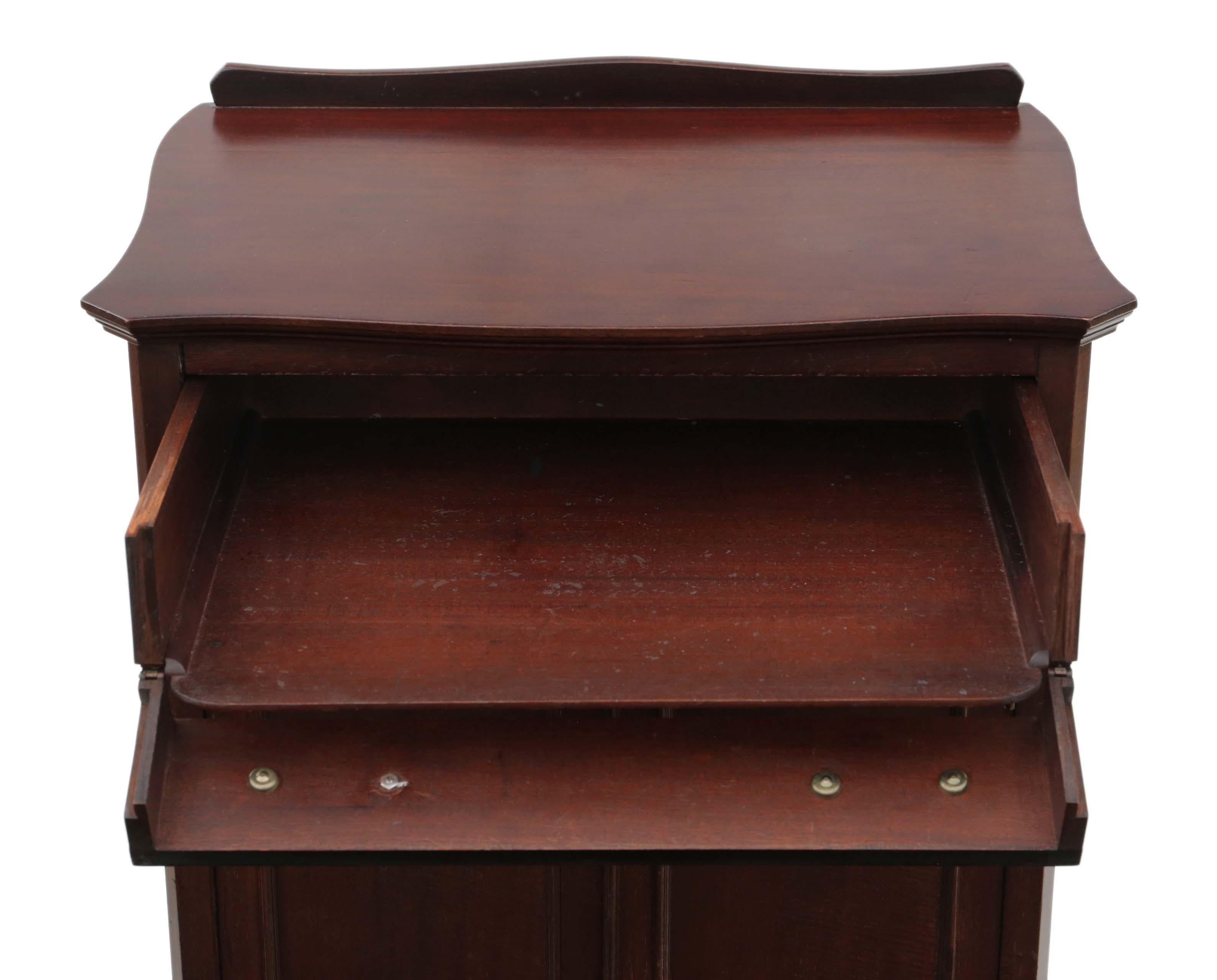 Édouardien Antique Edwardian C1910 Mahogany Music Cabinet Cupboard