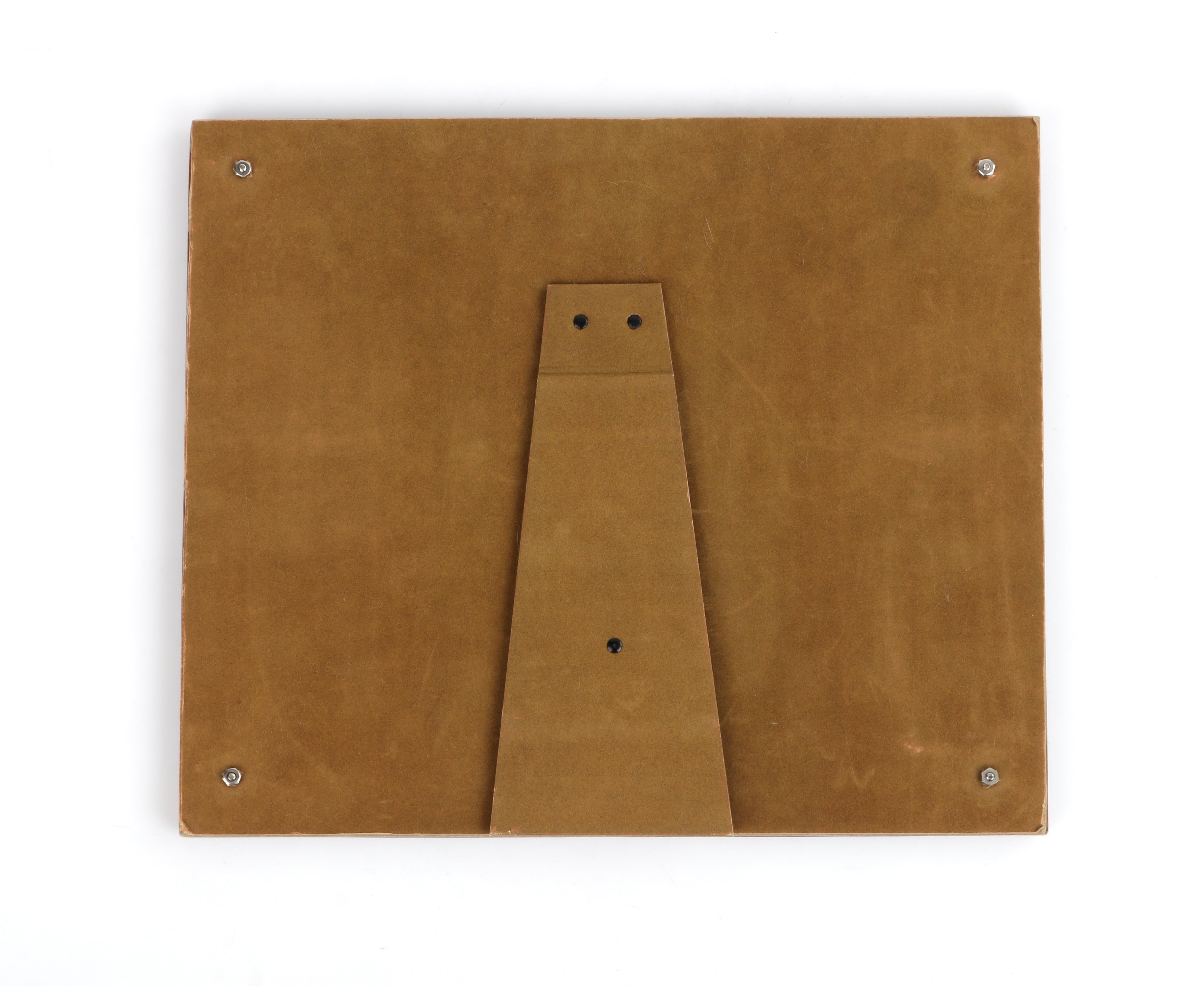 Antique Edwardian c.1920's Mirrored Rose Gold Horizontal Desk Picture Frame For Sale 1