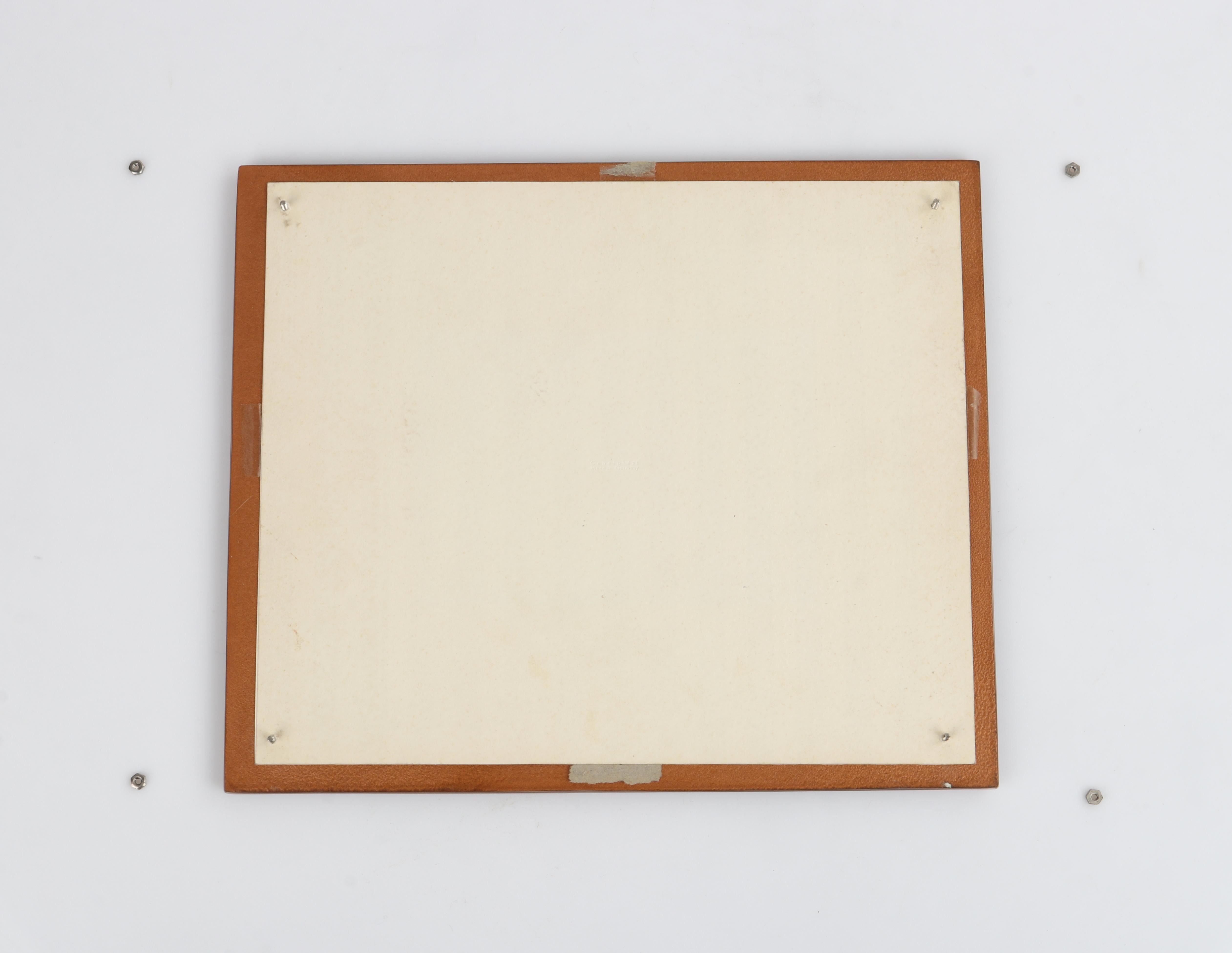 Antique Edwardian c.1920's Mirrored Rose Gold Horizontal Desk Picture Frame For Sale 2
