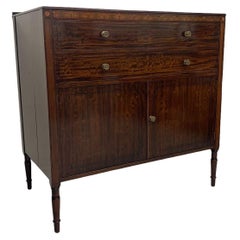 Antique Edwardian Cabinet Buffet With Wood Inlay. Uk Import.Circa 1905