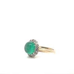 Antique Edwardian Cabochon Emerald Ring