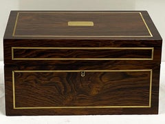 Antique Edwardian Campaign Style Benson & Hedges Rosewood Humidor