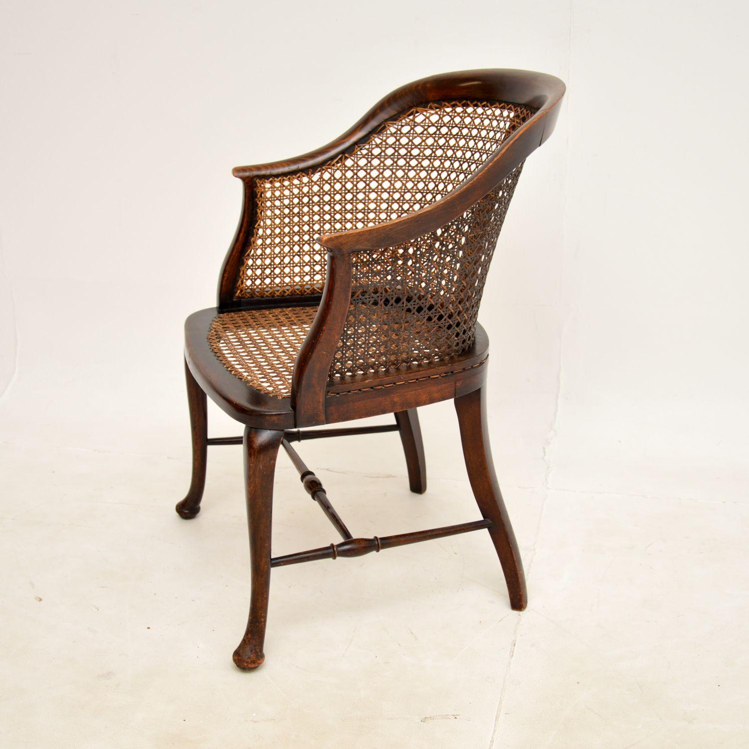 Antique Edwardian Cane Side Chair In Good Condition In London, GB
