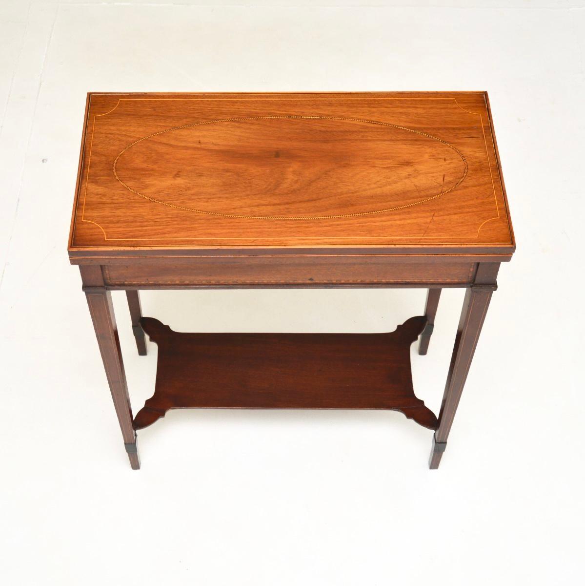 Table à cartes édouardienne ancienne en vente 4