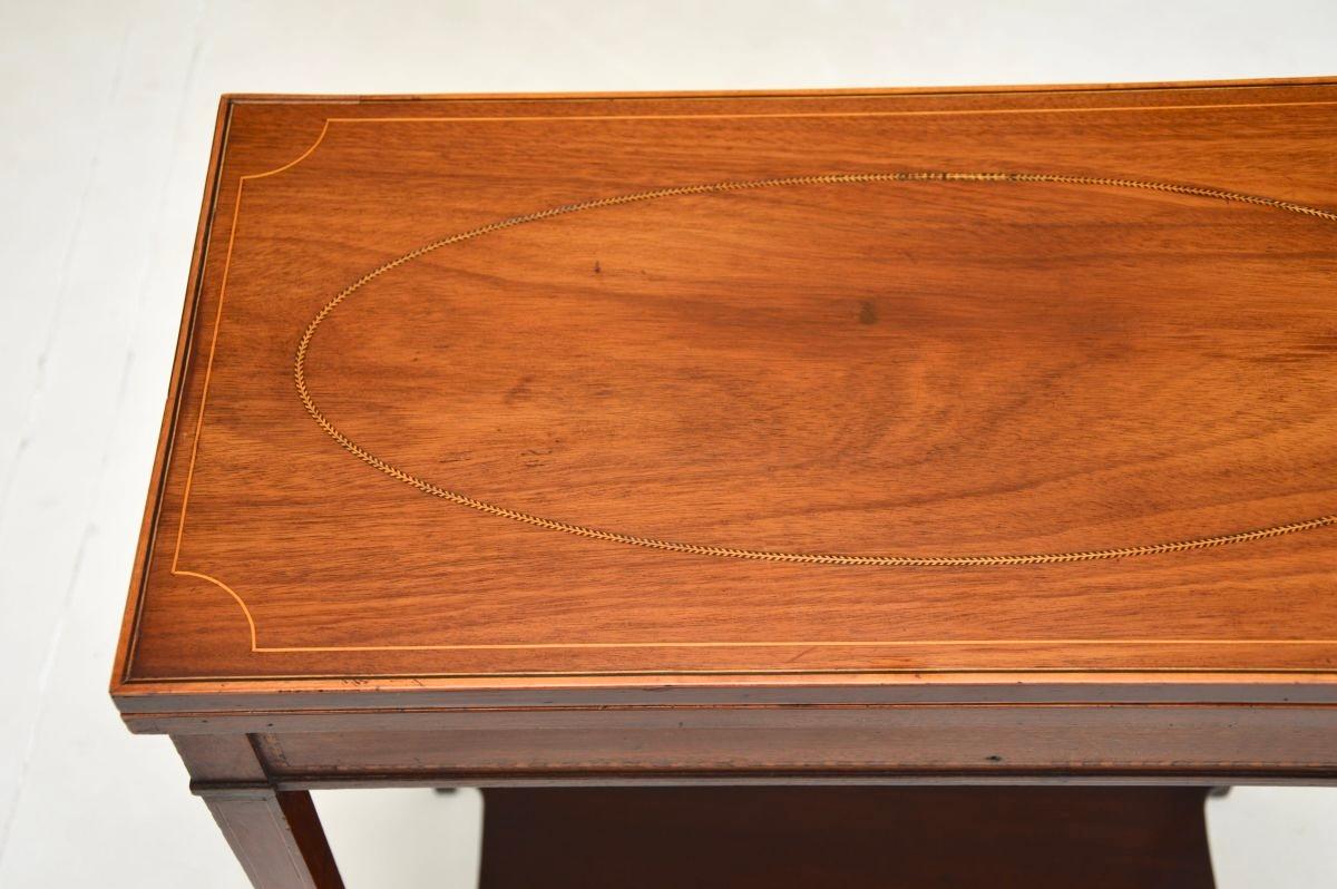 Table à cartes édouardienne ancienne en vente 5
