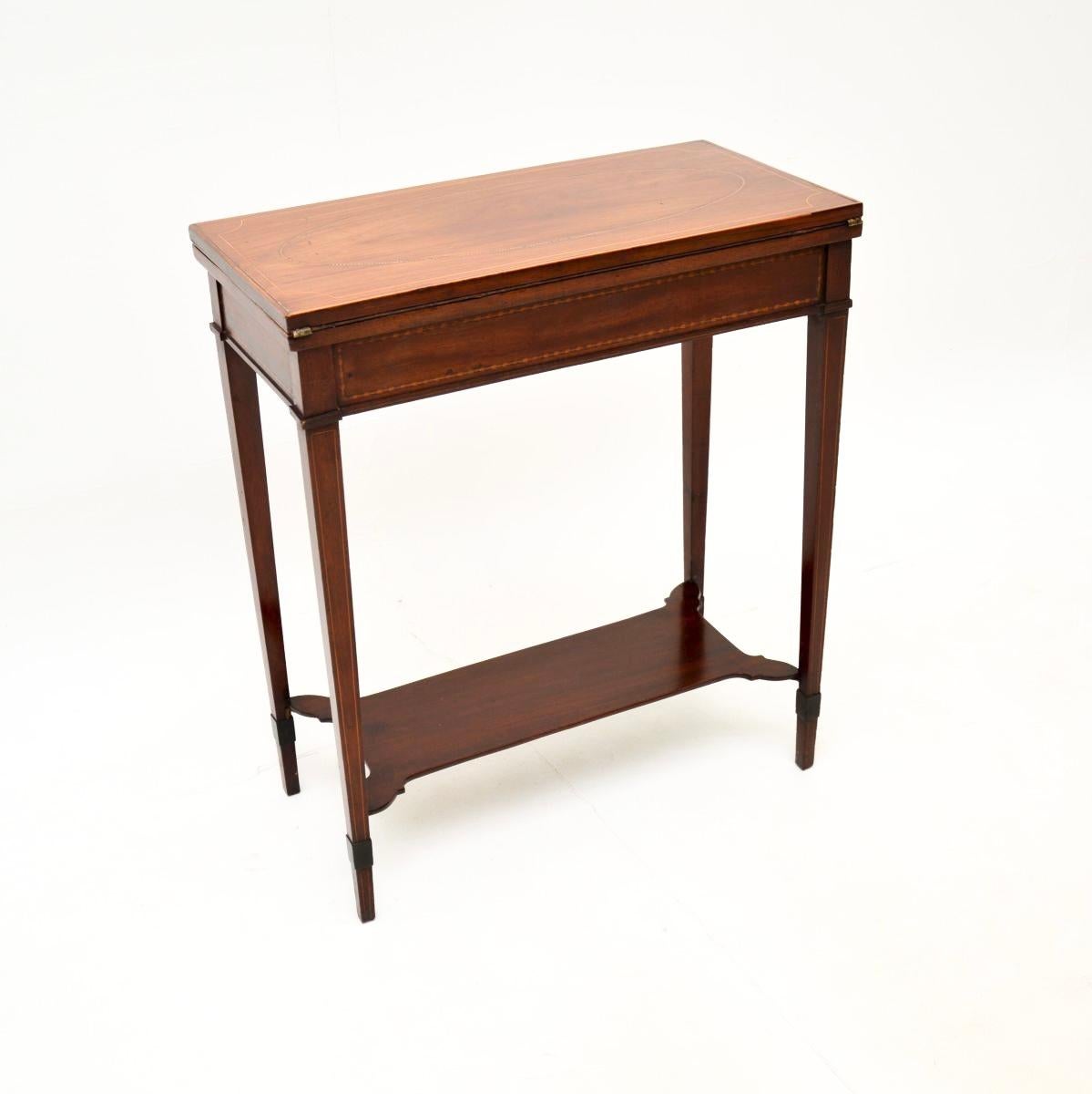 Table à cartes édouardienne ancienne Bon état - En vente à London, GB