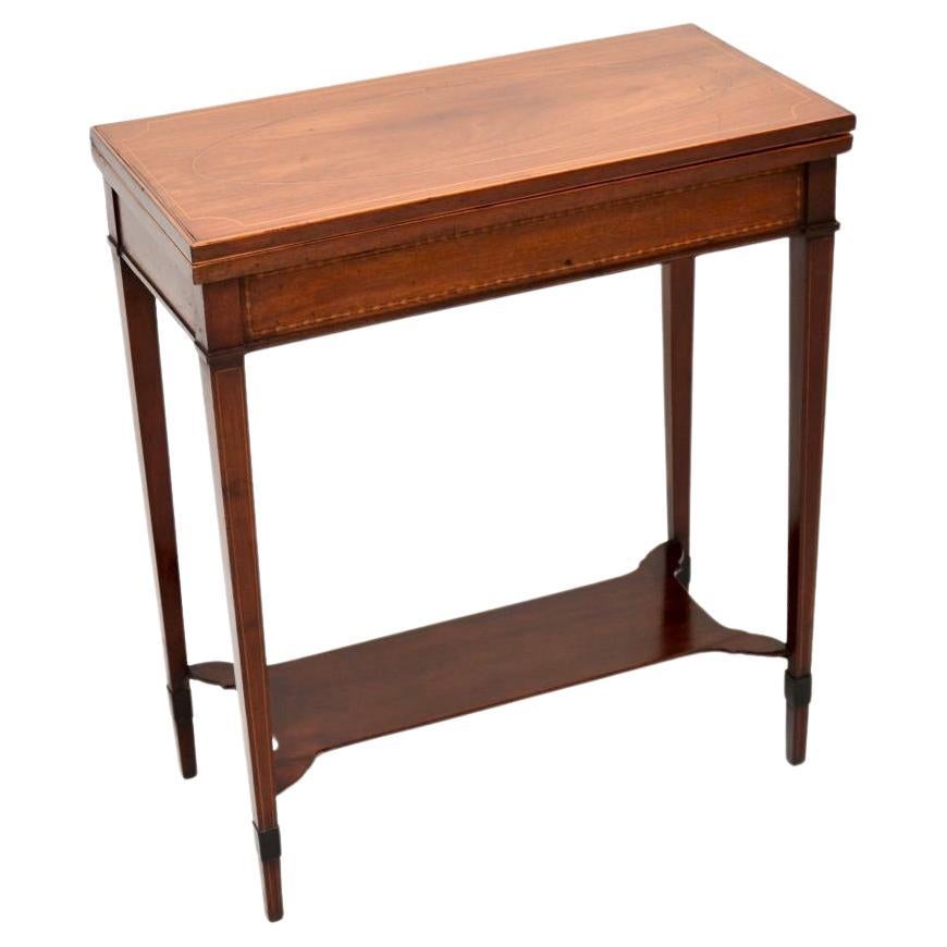 Antique Edwardian Card Table