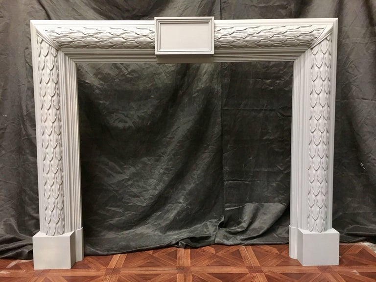 Antique Edwardian Carved Timber Bolection Fireplace Surround For
