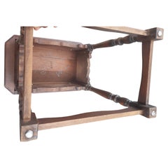 Antique Edwardian Carved Walnut Side Table, Circa 1920s