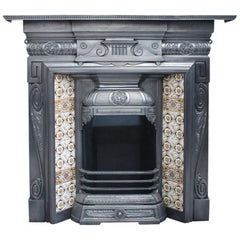 Antique Edwardian Cast Iron all in One Fireplace