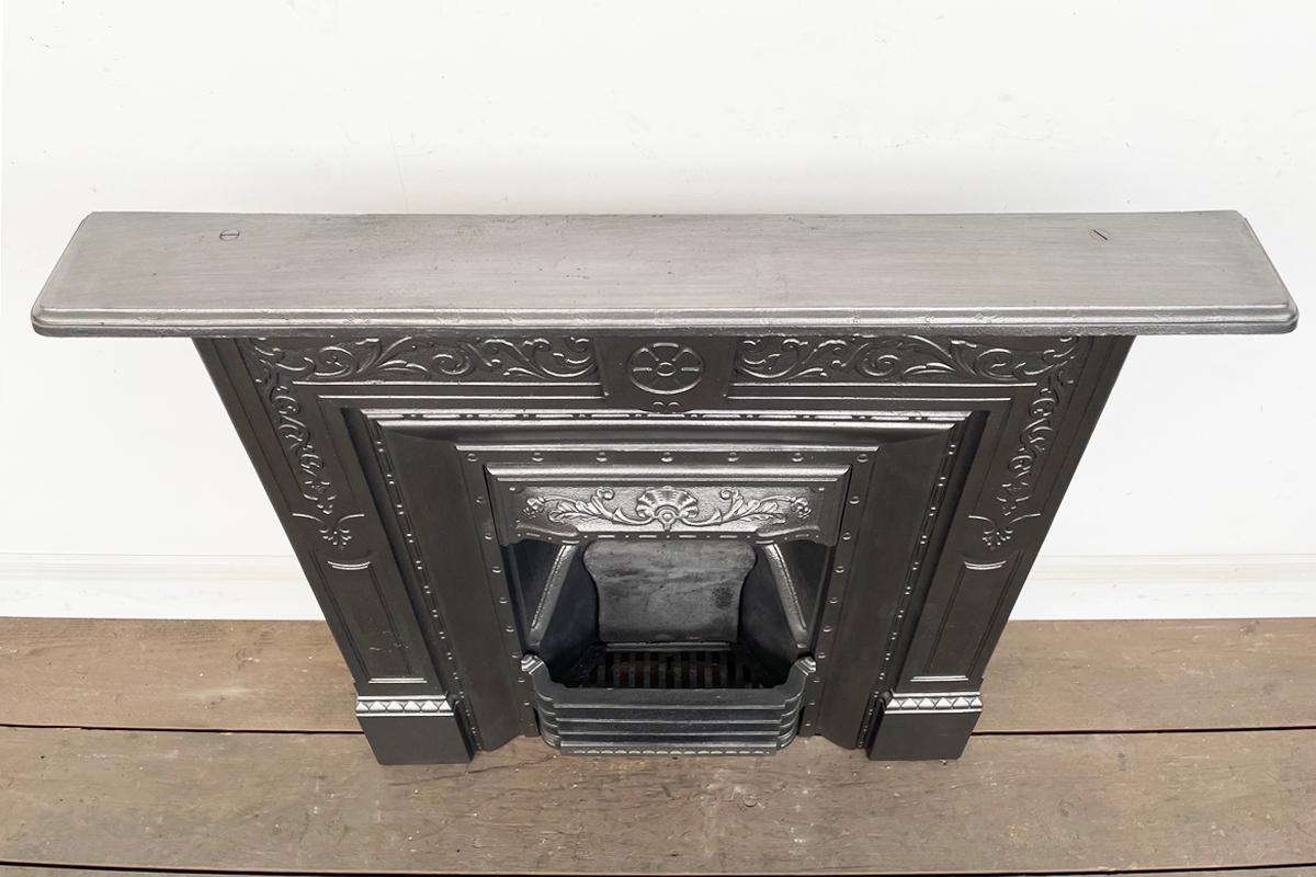 Antique Edwardian cast iron combination fireplace For Sale 1