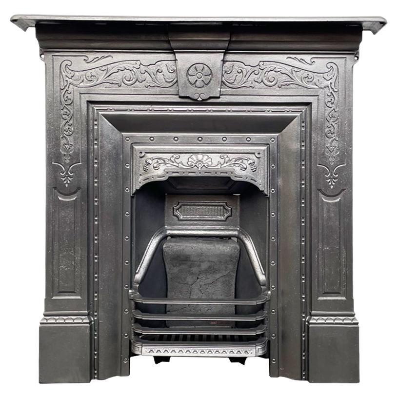 Antique Edwardian cast iron combination fireplace For Sale