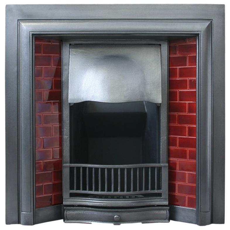 Antique Edwardian Cast Iron Fireplace Grate