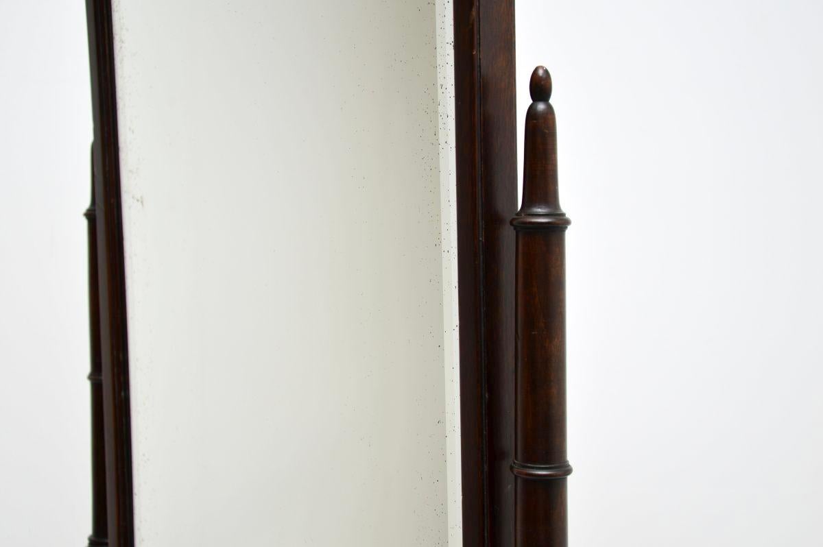 Antique Edwardian Cheval Floor Mirror 2
