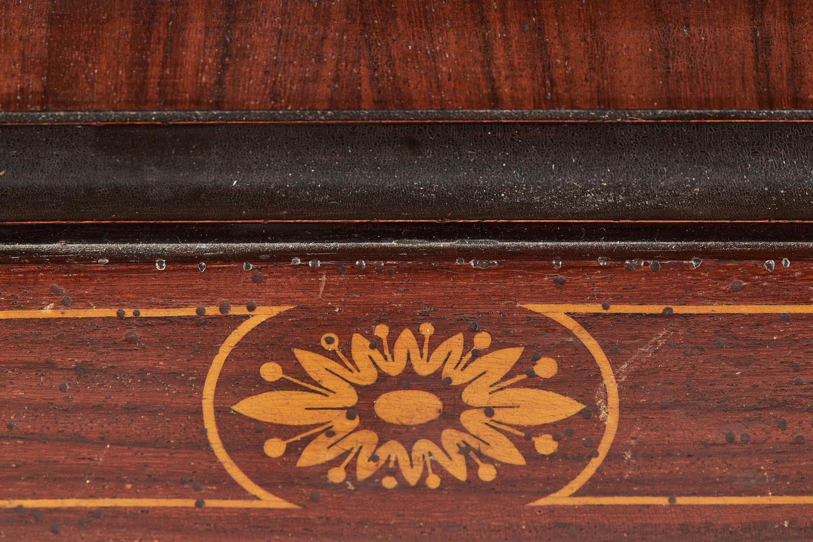 Superb Antique Edwardian Chiming Mantel Clock in a stunning inlaid rosewood case, having a brass dial with silvered chapter ring and subsidiary dials and striking on a gong.